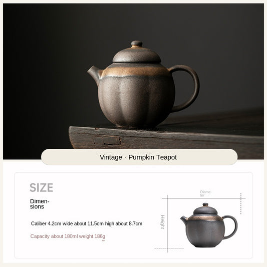 pumpkin style Vintage teapot