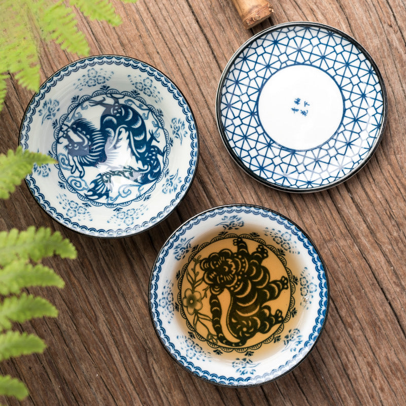 Blue and white porcelain zodiac signs