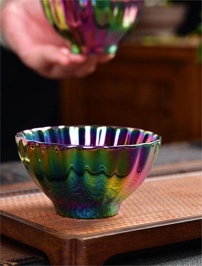 Colorful gilded cup