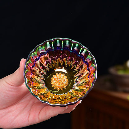 Colorful gilded cup