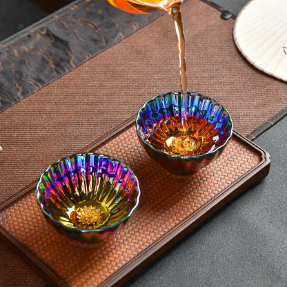 Colorful gilded cup